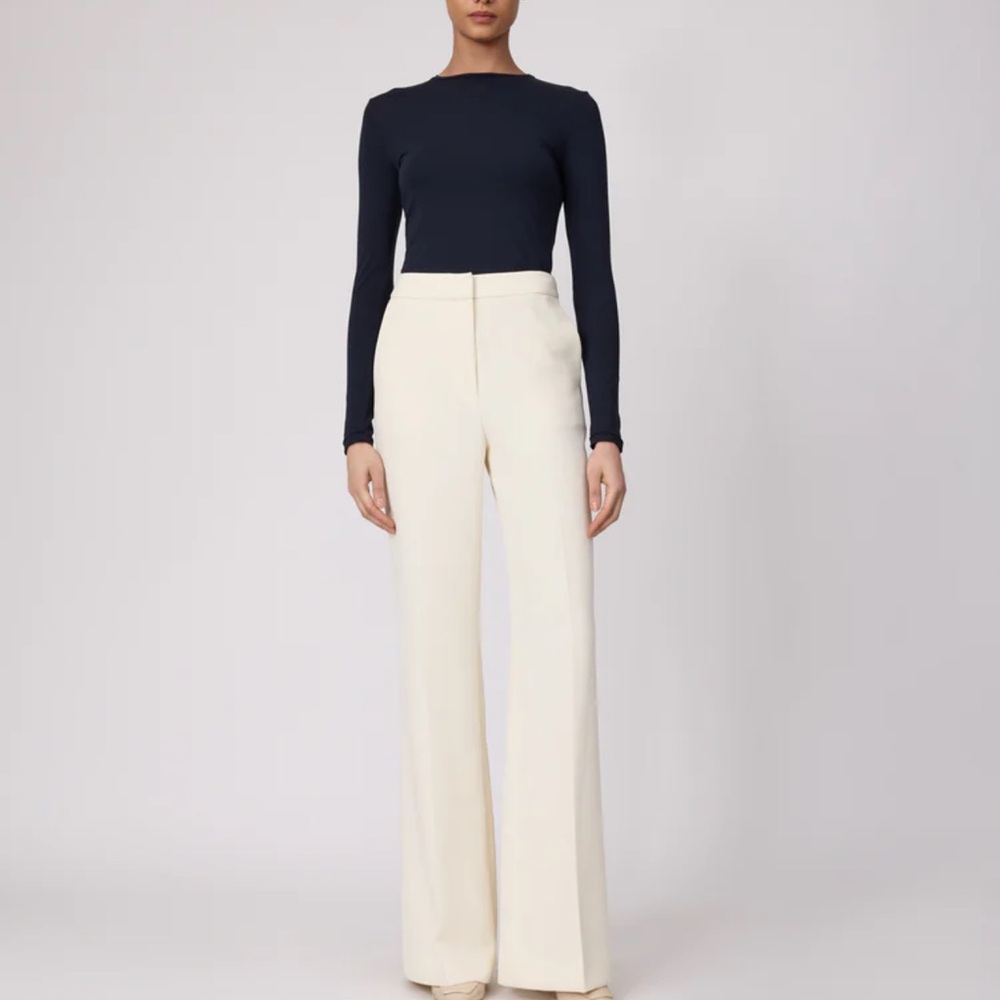 Chic Cream Wide-Leg Trousers